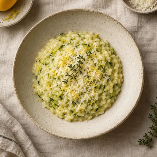 Kabaklı limonlu risotto