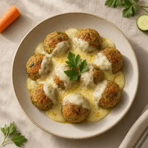 Kabaklı havuçlu tavuk köftesi