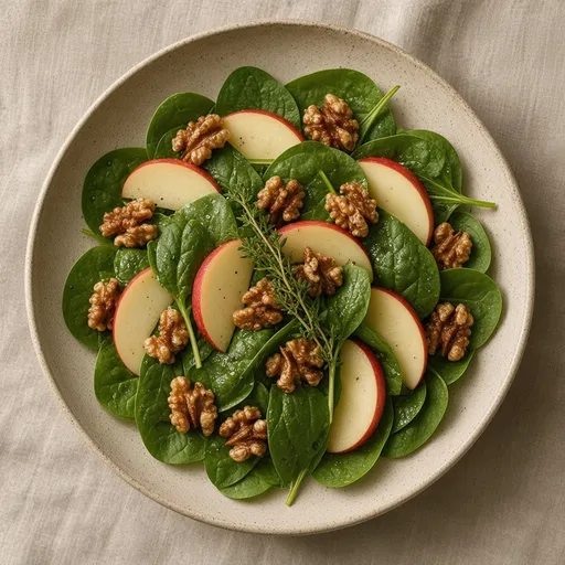 Taze ıspanak salatası