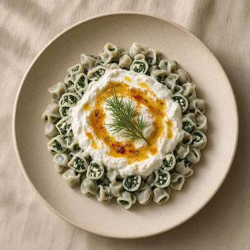 Ispanaklı peynirli mantı