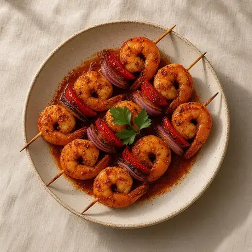 Acılı karides şiş