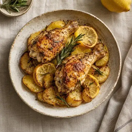 Fırında limonlu tavuk