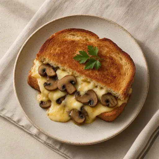 Mantarlı kaşarlı tost