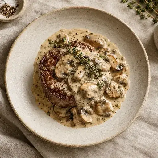 Mantar soslu bonfile