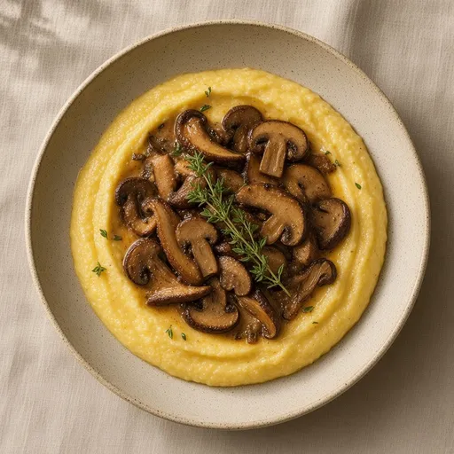Mantarlı kremamsı polenta