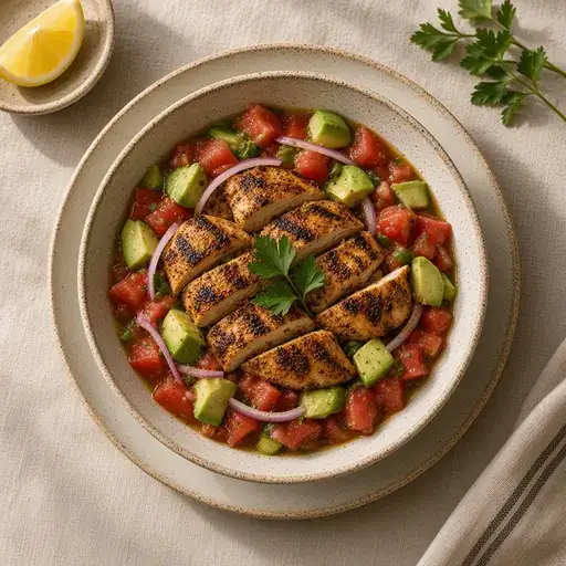 Avokado salsalı tavuk