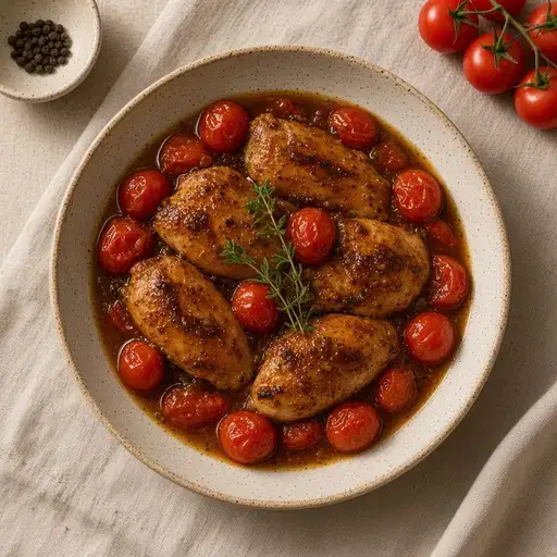 Balzamik sırlı tavuk