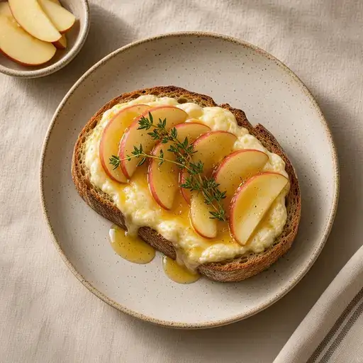 Brie ve elmalı sıcak sandviç