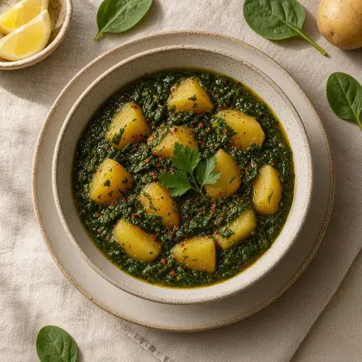 Patatesli ıspanak