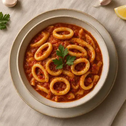 Kalamarlı makarna