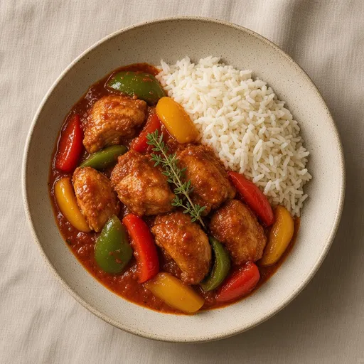 Tatlı ekşi soslu tavuk