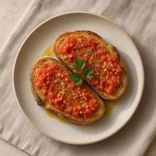 Domatesli sarımsaklı ekmek