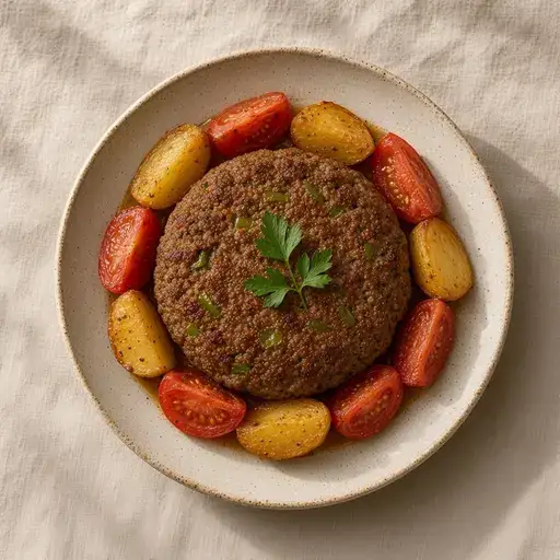 Tepside kıyma kebabı