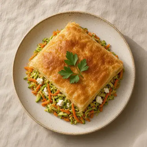 Kabaklı havuçlu peynirli börek