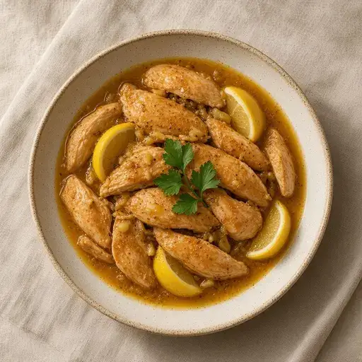 Sarımsaklı limonlu tavuk tava