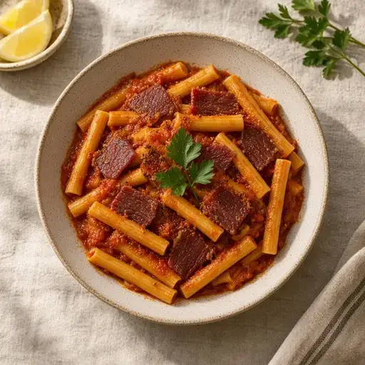 Pastırmalı amatriciana
