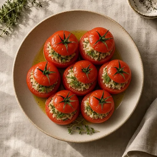 Zeytinyağlı domates dolması